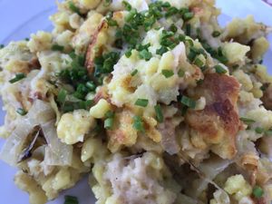 Vegane Kässpatzen at Huendeleskopfhuette in Pfronten-kappel