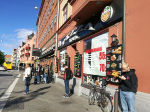 Front of Pizza Town at Town Grill in Malmo
