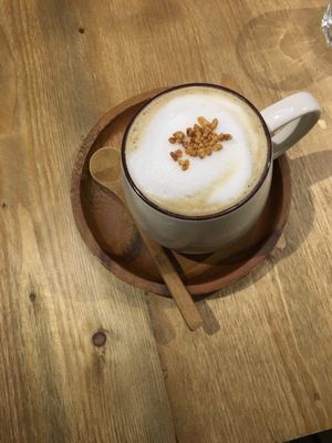 Matcha latte with roasted rice at Flourish 元禾食堂 - Yuán Hé ShíTáng in Taipei