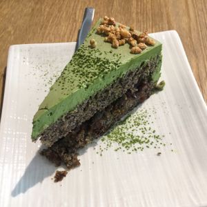 matcha black sesame cake with red bean filling  at Flourish 元禾食堂 - Yuán Hé ShíTáng in Taipei