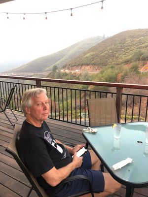 Corner table  at Priest Station Cafe in Big Oak Flat