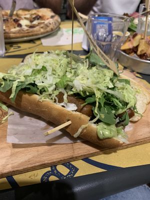 Vegan hot dog at FUD in Catania