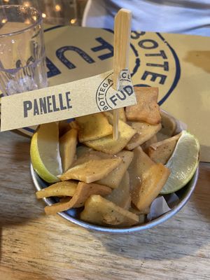 Panelle di ceci  at FUD in Catania