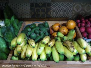 Fresh produce at Ecosavia in Bogota