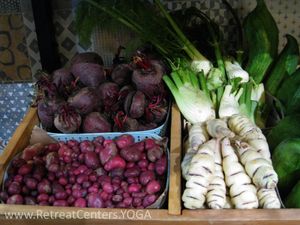Fresh produce at Ecosavia in Bogota