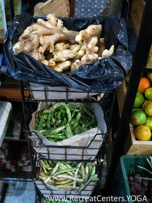 Fresh produce at Ecosavia in Bogota