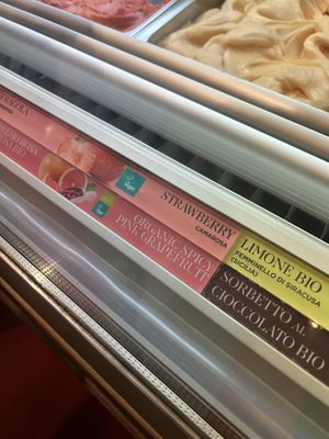 Vegan options  at Amorino in Valletta