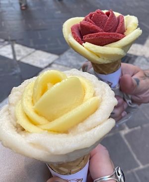 Fancy looking sorbet!   at Amorino in Valletta