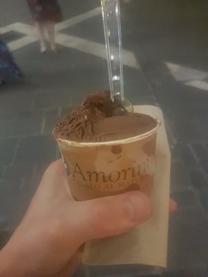 Regular chocolate sorbetti. at Amorino in Valletta