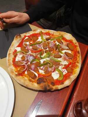 Vegan piquante: seitan chorizo and soy cream at Le London in Calais