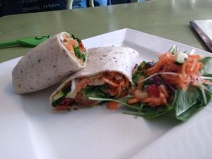 vegan wrap at Cafe Temple in Galway