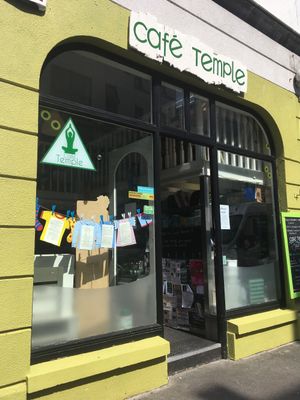 The front of the cafe at Cafe Temple in Galway