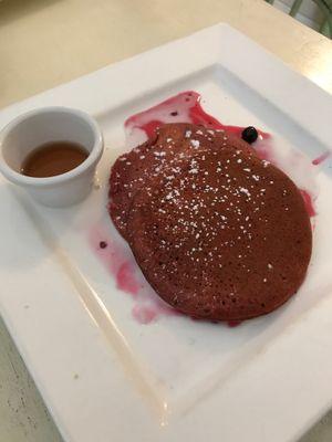 Pink Pancakes at Cafe Temple in Galway