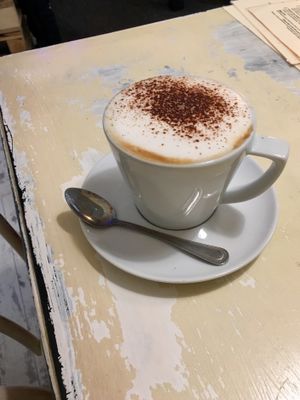 Cappuccino with soy milk at Cafe Temple in Galway