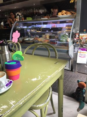 Nice display of salads and pastries  at Cafe Temple in Galway
