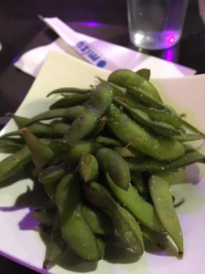 steamed edamame  at Mizu Sushi and Grill in Zanesville