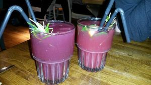 Raspberry mint cooler and mixed berries cooler at Zizzi in Newcastle Upon Tyne