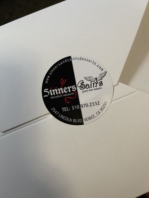 Packaging  at Sinners & Saints Desserts in Venice