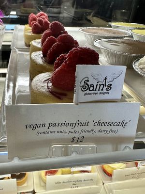 Vegan Passionfruit Cheesecake  at Sinners & Saints Desserts in Venice