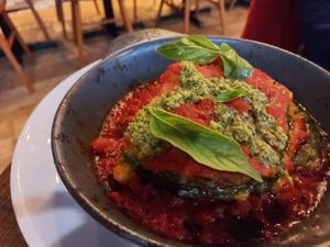 Vegan lasagne at Zizzi in Beckenham