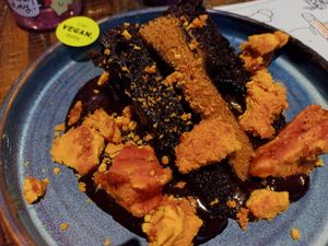 Zillionaire's cake at Zizzi in Beckenham