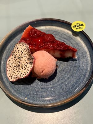 raspberry collins cheesecake  at Zizzi - Brindleyplace in Birmingham