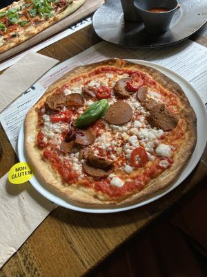 GF/VE Spicy Pizza  at Zizzi - Bene't St in Cambridge