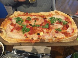 Pizza pepperonata at Zizzi - Bene't St in Cambridge