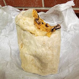 Burrito at The Mighty Bowl in Vancouver