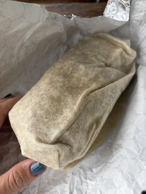 Pretty big burrito   at The Mighty Bowl in Vancouver