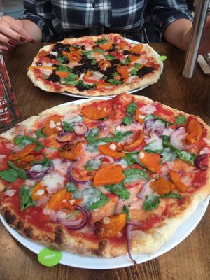 Both Vegan Pizzas at Zizzi in Derby