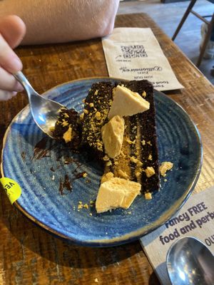 Chocolate fudge cake  at Zizzi in Dorchester