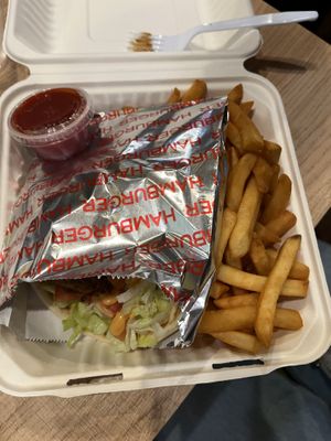 Chik’n gyro and fries  at Loving Hut in Litchfield Park