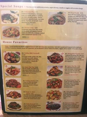 Menu at Loving Hut in Litchfield Park