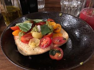 Vegan bruschetta at Zizzi - Roxburgh Court in Edinburgh