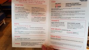 Menu at Zizzi in Esher