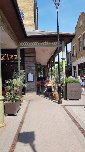 Outside in summer at Zizzi in Esher