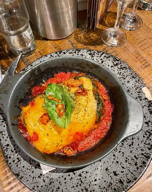 Rainbow lasagne (delicious!!)  at Zizzi in Exeter