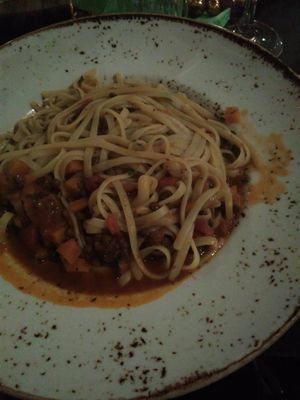 lentil ragu linguine at Zizzi in Farnham