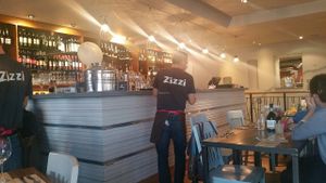 The bar at Zizzi in East Molesey