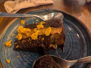 Honeycomb chocolate cake at Zizzi in East Molesey