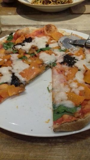 custom pizza fully vegan. at Zizzi in Inverness