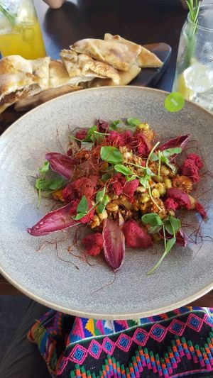 Salad with beetballs at Zizzi in Inverness