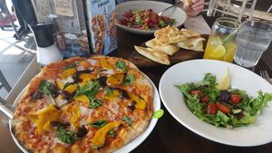 Pizza with Butternut squash at Zizzi in Inverness