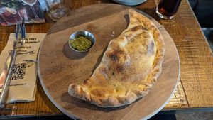 Vegan calzone at Zizzi - Birstall in Leeds