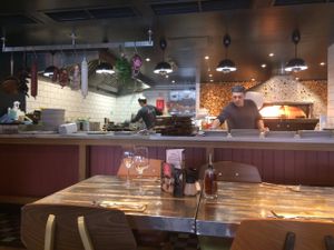 Open kitchen at Zizzi - Bankside in South East London