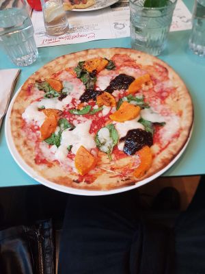 Vegan, gluten free pizza at Zizzi - Covent Garden in London