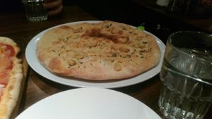 Vegan garlic bread at Zizzi - Charlotte St in London
