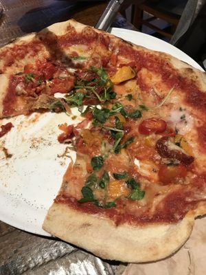 vegan pizza at Zizzi - Earls Court in South West London
