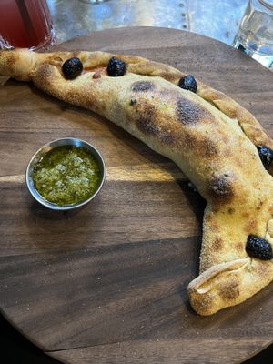 Vegan calzone  at Zizzi - Paddington Central in London